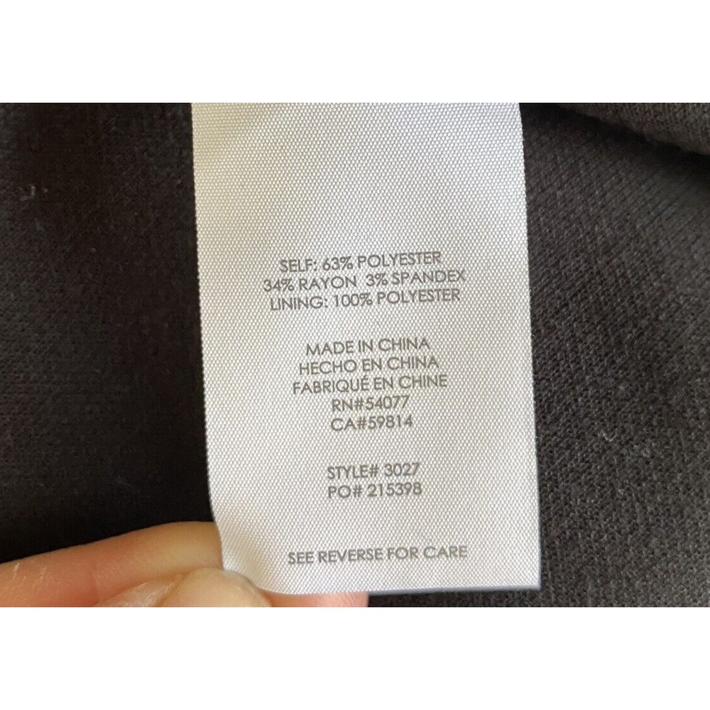 CAbi Abbott Jacket Blazer #3027 Puff Statement Sleeve Button Front Black Sz 4 - Picture 8 of 12